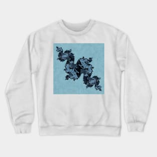 delicate Julia fractal in grey and blue Crewneck Sweatshirt